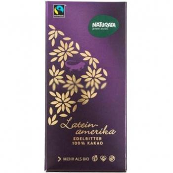Naturata Chocolate Negro 100% Cacao Latinoamericano Orgánico 80g