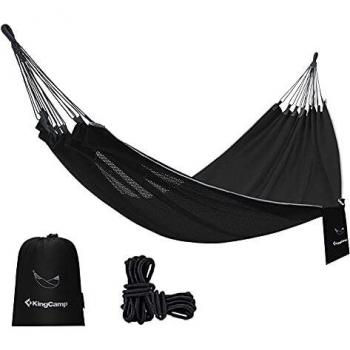 KingCamp Hamaca Jardin Doble Ultraligera Hamaca Colgante Transpirable en Seda de Hielo 320 × 150cm Hamaca de Camping para 2 Personas Carga 200 kg para Patio Trasero Camping Viajes Playa al Aire Libre
