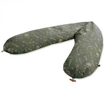 Cojín de Lactancia Orgánico Nappi Wildflower 190 cm - Relleno de Microperlas EPS, Funda 100% Algodón, Certificado Öko-Tex® Standard 100