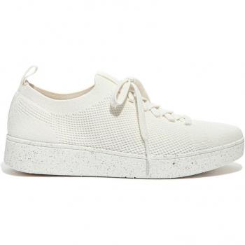 Zapatillas deportivas FitFlop Rally Knit Blanco con diseño de malla ajustable para mujer