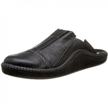 Romika Mokasso 288 71088 15 100 - Zapatillas de casa de cuero para hombre, color negro, talla 39