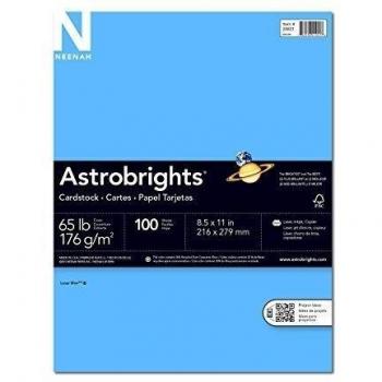 Neenah Astrobrights premium cartulina, 8,5 x 11 pulgadas, lunar azul, 100 Count