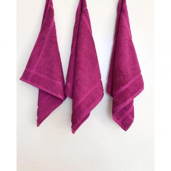 Pack 3 Paños Cocina Alfa 50x50 Fucsia