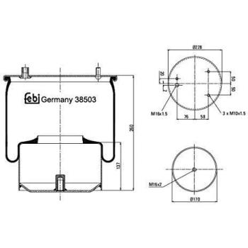 FEBI BILSTEIN Fuelle de suspensión neumática 38503