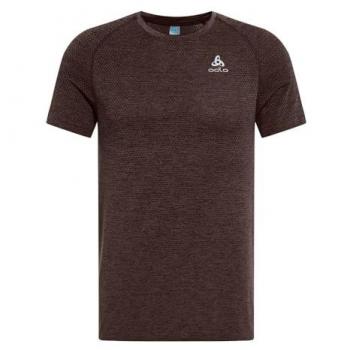 Camiseta técnica de manga corta para hombre Odlo Essential Seamless marrón oscuro XXL