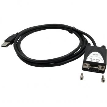 Cable USB 2.0 a RS-232 de 1,8 m con conector de 9 pines y LED indicador