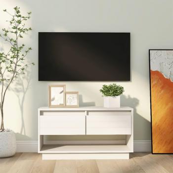 vidaXL Mueble de TV de madera maciza de pino 74x34x40 cm
