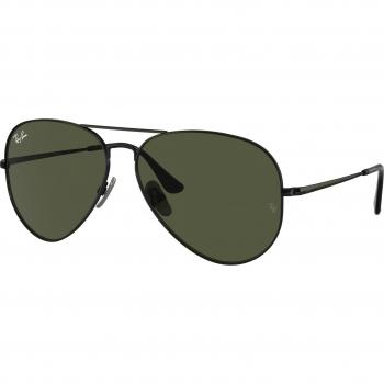 Ray-Ban RB8089 Aviator Titanium Sunglasses, Color 926731, Unisex, Black, Size 58