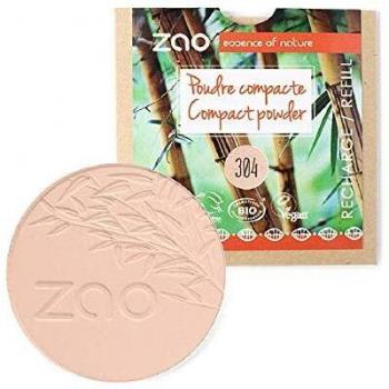 Zao Organic Vegan Rechargeable Compact Powder - 304 Cappuccino (9 g)