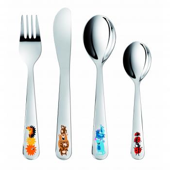 Tescoma JGO 4 Cubiertos NIÑOS Bambini Animales Divertidos, Acero Inoxidable