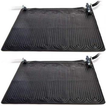 Intex Esterilla calefactora solar PVC 2 uds 1,2x1,2 m negra 28685