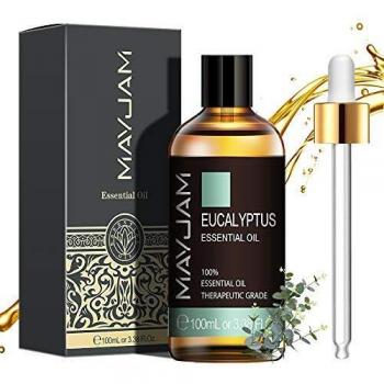 MAYJAM Aceites Esenciales de Eucalipto 100 ml, 100% Aceites Esenciales Naturales Puros, Aceite Esencial de Aromaterapia de Grado Terapéutico, aceites de Fragancia para Difusor, Regalos Perfectos