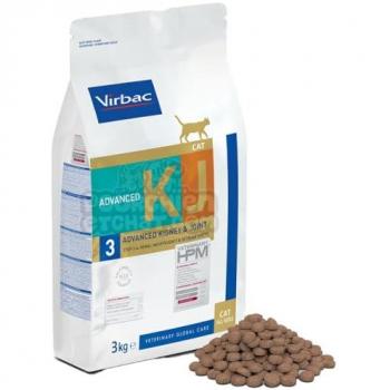 Virbac HPM KJ3 Advanced Kidney & Joint para Gatos - Pienso seco especializado para gatos con disfunción renal y problemas articulares, formulado con ingredientes de alta calidad, bajo en fósforo, enriquecido con ácidos gras