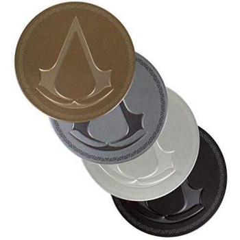 Assassins Creed Metal Posavasos, hojalata, Multicolor, 1 x 9 x 9 cm