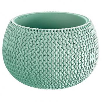 Maceta redonda con depósito Splofy Bowl de plástico en color violeta 23,9x23,9x16,1 cm - Prosperplast