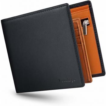Vemingo Cartera para Hombre con Clip,Monedero con RFID Bloqueo para Tarjetas de Crédito Portamonedas Ligeros para Hombre/Adolescente