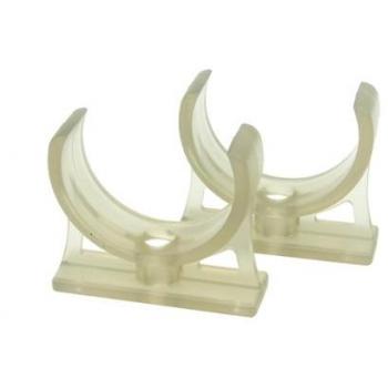 Alphacool Cape Coolplex Acrylic Reservoir Holder 2x Pieces for 50mm Tubes, Transparent Cooling Accessory