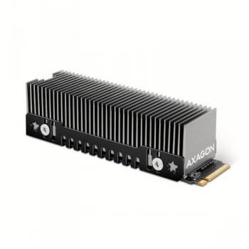 Refrigerador pasivo AXAGON CLR-M2XT para SSD M.2 2280, aluminio, altura 24mm, almohadillas térmicas de silicona