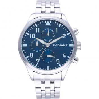 Radiant - Reloj de hombre Caiman RA612702 con elegante correa plateada y gris de acero inoxidable