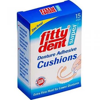 Fittydent Super Almohadillas Adhesivas para Prótesis Inferiores, 15 Unidades