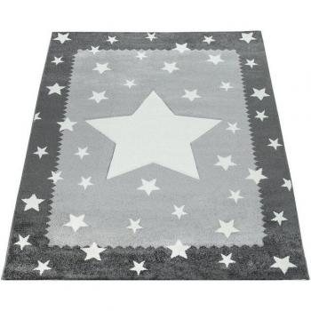 Alfombra Infantil Diseño Estrella Rosa Pelo Corto 133 cm Cuadrado