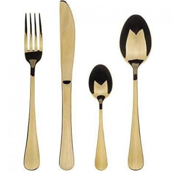 Bergner Set 24pcs cuberteria en acero inoxidable colección Munich champagne shiny