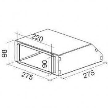 Falmec KACL.789 Rectangular Duct Side Junction Connector 220x90mm