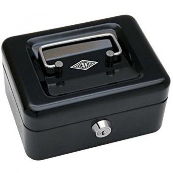 Caja Registradora Wedo, 4 Compartimentos, Acero, 15.2 x 11.5 x 8 cm, Negra