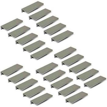 Emuca 9166062 Tirador para mueble, 45mm, Aluminio, Anodizado mate, Lote de 25