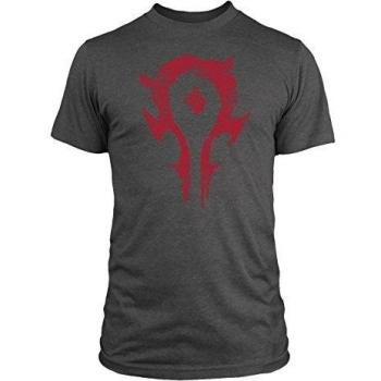 Warcraft camiseta de la película logotipo de la Horda con estampado de Warcraft en la nuca color gris - S