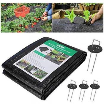Wokkol Malla Antihierbas, Grosor 100 g/m² Malla contra Malas Hierbas, Geotextil para Jardín, Resistente a la Rotura Permeable, Estabilizada contra UV Tejido