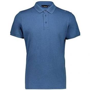 CMP T-Shirt In Cotone E Lino con Protezione UPF 40 Camiseta, Hombre, Denim, 52