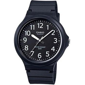 Casio MW240-1B Unisex Quartz Watch with Rubber Strap and White Dial