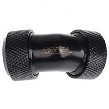 Conector L 45° para tubo duro de 13mm Alphacool Eiszapfen - Negro