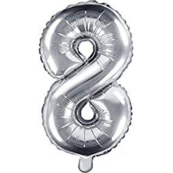 Partydeco - Globo Mylar con Forma de número 8