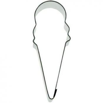 Staedter Hielo Crema Cono Cortador de Galletas, Plata, 6 cm