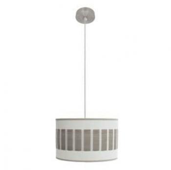 Lámpara Colgante Ivanna 1xe27 Niquel/Blanco-Madera Gris 30x30 cm - Elegante y Moderna
