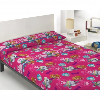 Export Trading Disney - Juego de sabanas con diseño Paw Patrol, 260 x 160 cm