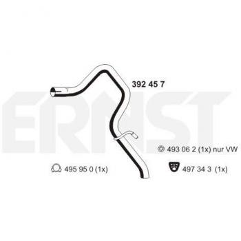 Tubo de escape trasero ERNST 392457 para Mercedes-Benz Sprinter 3.5-T con salida lateral