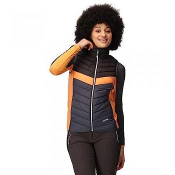 Regatta Women's Harrock II Water-Repellent Padded Gilet in Seal Grey and Apricot Crush, Size 14