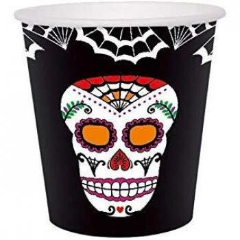 EUROCARNAVALES 6 Vasos del Día de los Muertos 255 ML