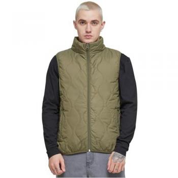 Urban Classics Men's Super Light Olive Bubble Vest