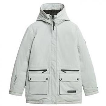 Parka Acolchada de Ciudad Superdry para Mujer Gris Claro Talla S