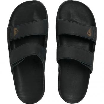 Chanclas de Hombre Quiksilver Rivi Leather - Cuero Negro, Talla 39