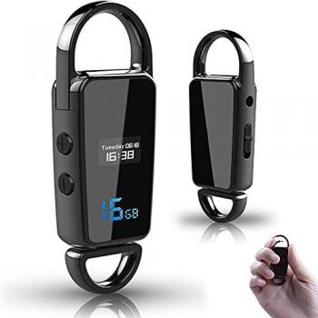 32GB Grabadora de Voz, HD Mini Grabador Espia con Activación por Voz y Reducción de Ruido y Baterías Recargables, Grabador Portátil Digital para Clases, Reuniones, Entrevistas, Discursos,16G