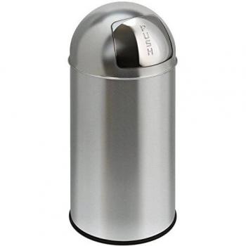 Papelera Pushcan EKO 40 L Cubo de Basura Contenedor Cocina Habitación Color Negro, Gris mate, Negro mate y Plateado
