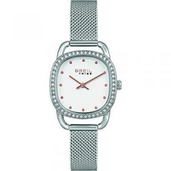 Reloj de Mujer Breil Penelope EW0491 - Esfera Blanca, Movimiento de Cuarzo, Malla de Acero Plata