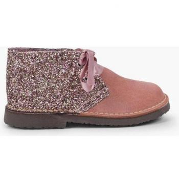 Botas de niña de piel con glitter y suela antideslizante, fabricadas en España