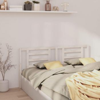 Cabecero para cama de madera maciza de pino blanco 166x4x100 cm