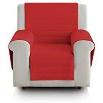 Eiffel Textile FSA0003 Cubre Sofa Acolchado Reversible, 1 Plaza, Poliéster, Granate/Gris
